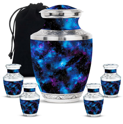 Personalized Galaxy Cremation Urn for Loved One - 10-inch, 200 cu in - Yatskia