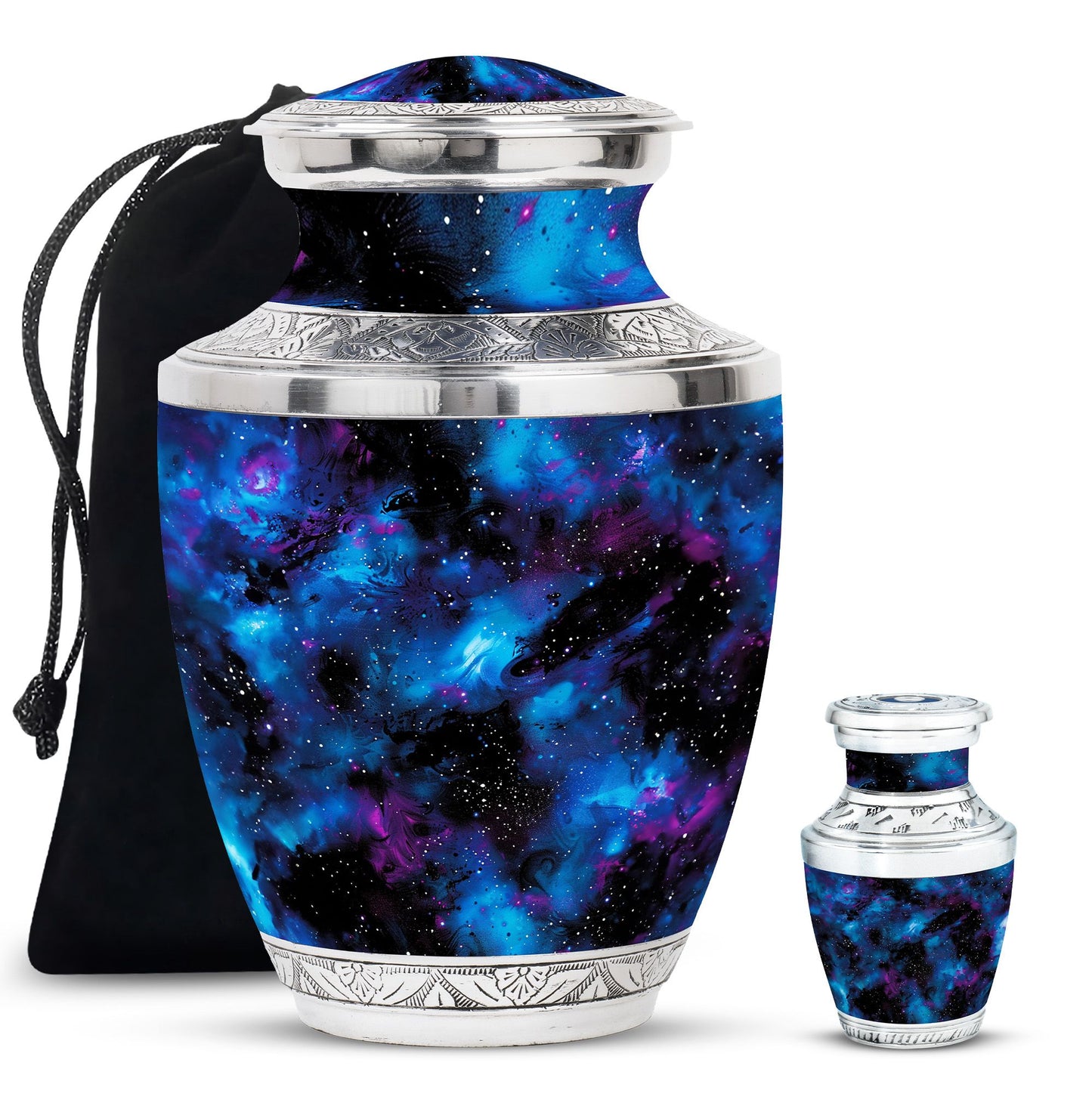 Personalized Galaxy Cremation Urn for Loved One - 10-inch, 200 cu in - Yatskia