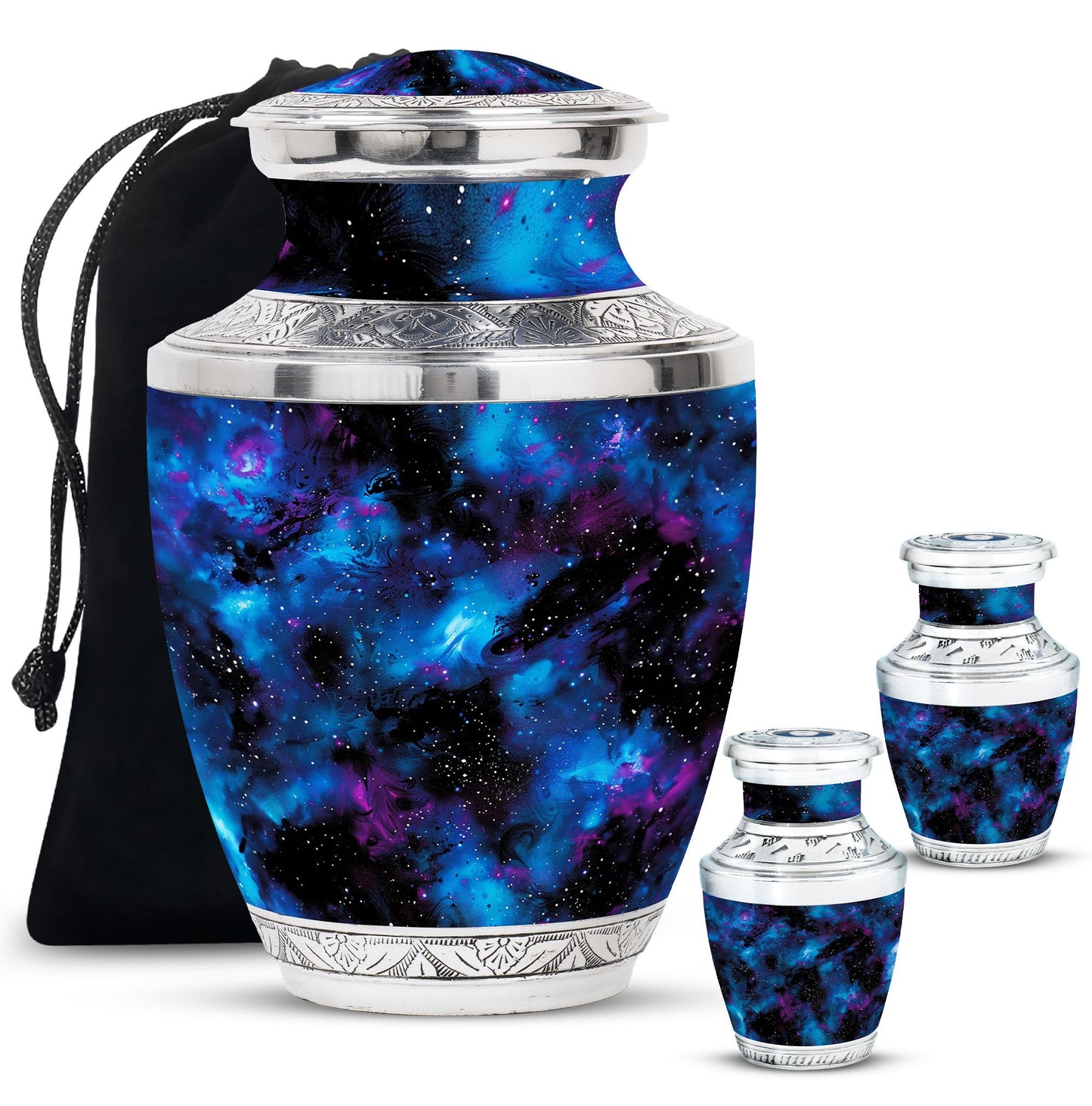 Personalized Galaxy Cremation Urn for Loved One - 10-inch, 200 cu in - Yatskia