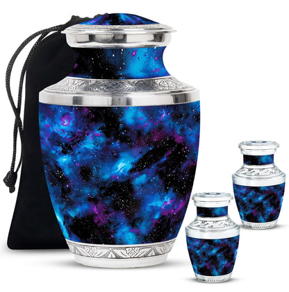Personalized Galaxy Cremation Urn for Loved One - 10-inch, 200 cu in - Yatskia