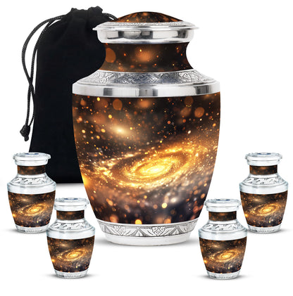 Personalized Galaxy Cremation Urn for Loved One - 10-inch, 200 cu in - Yatskia