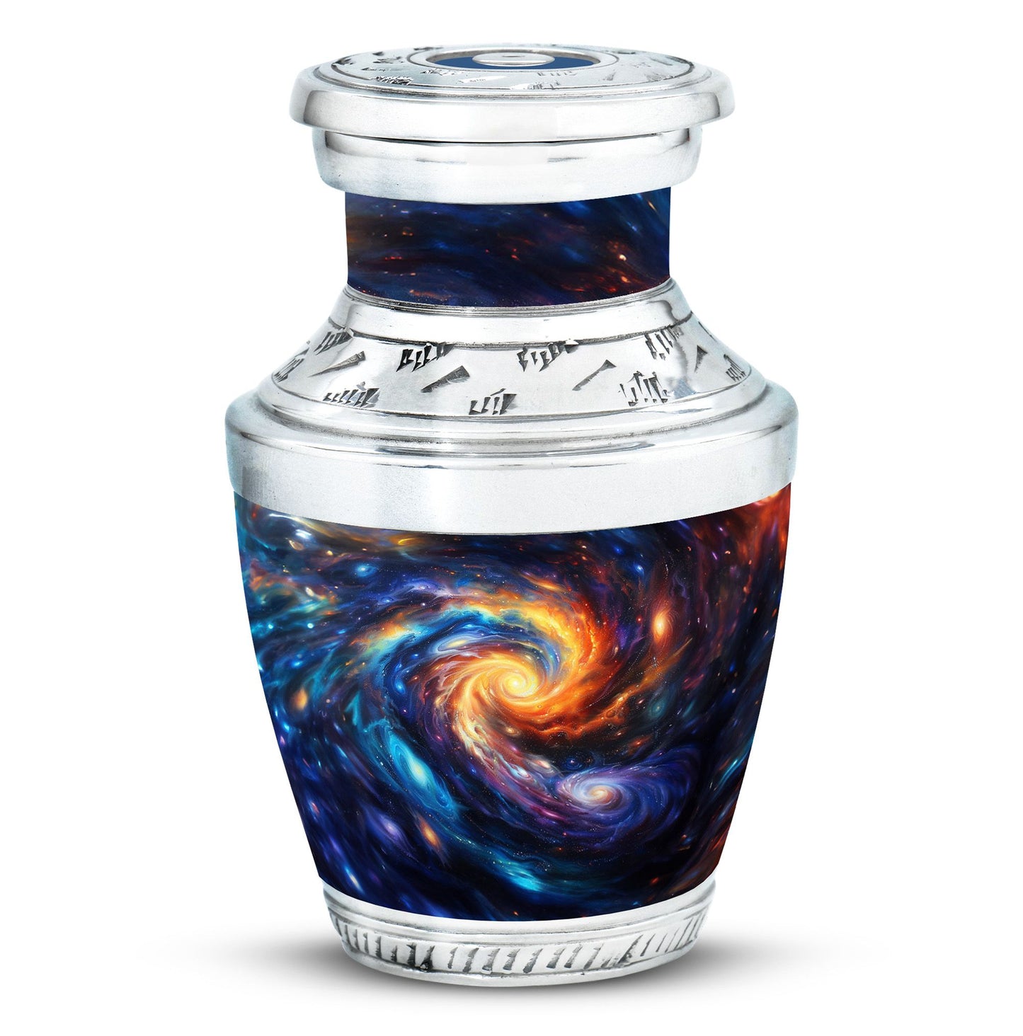 Personalized Galaxy Keepsake Urn for Loved One - 10-inch, 200 cu in - Yatskia