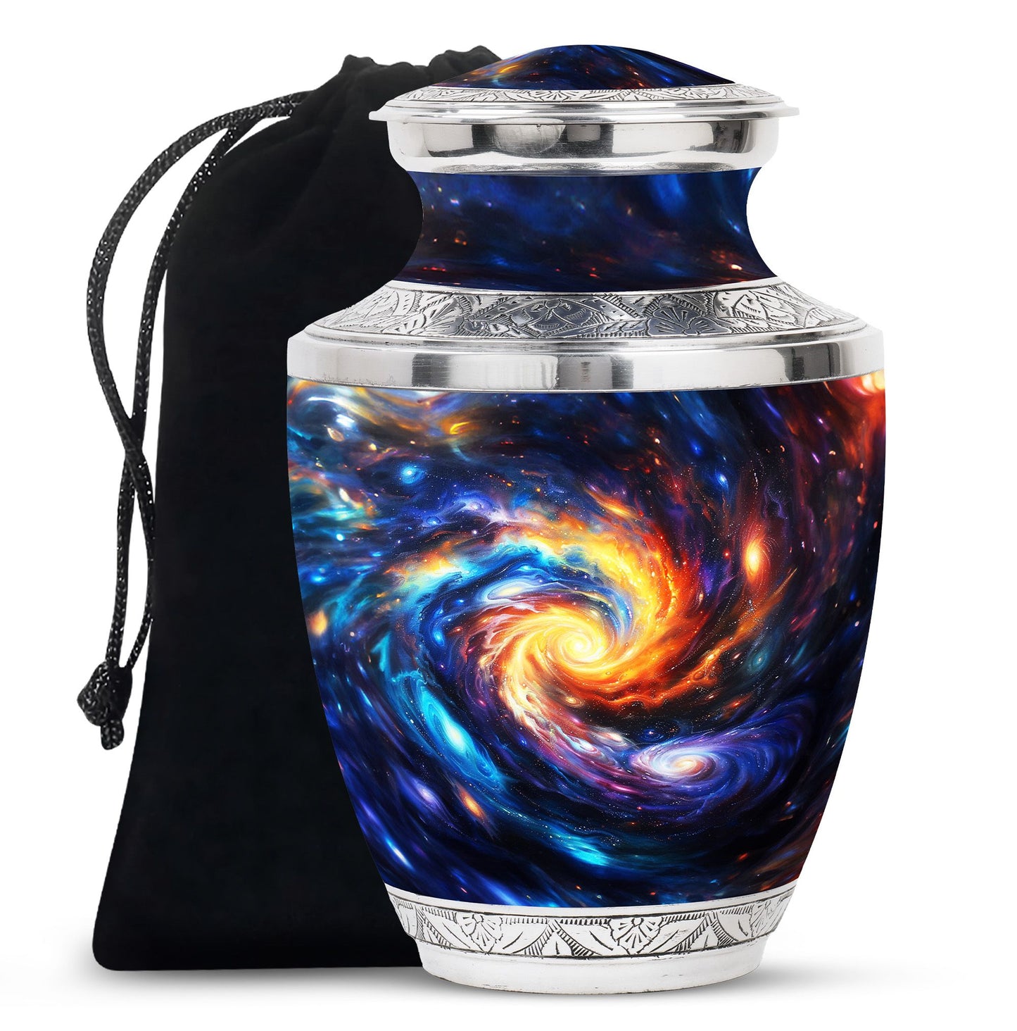 Personalized Galaxy Keepsake Urn for Loved One - 10-inch, 200 cu in - Yatskia