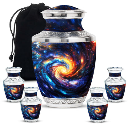 Personalized Galaxy Keepsake Urn for Loved One - 10-inch, 200 cu in - Yatskia