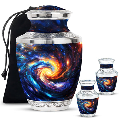 Personalized Galaxy Keepsake Urn for Loved One - 10-inch, 200 cu in - Yatskia