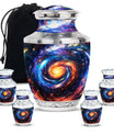 Galaxy Theme Large Urn With 4 Keepsake Urn