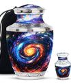 Galaxy Theme Large Urn With 1 Keepsake Urn