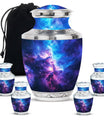 Galaxy Theme Large Urn With 4 Keepsake Urn