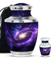 Galaxy Theme Large Urn With 1 Keepsake Urn