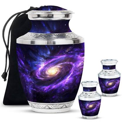 Galaxy Theme Large Urn With 2 Keepsake Urn