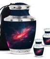 Galaxy Theme Large Urn With 2 Keepsake Urn