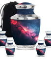 Galaxy Theme Large Urn With 4 Keepsake Urn