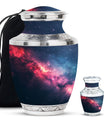 Galaxy Theme Large Urn With 1 Keepsake Urn