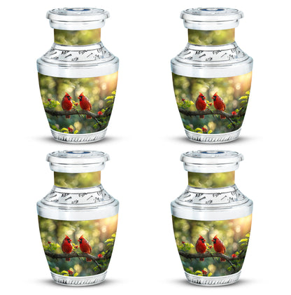 Cardinal Bird Theme 3 Inch Keepsake Pack of 4