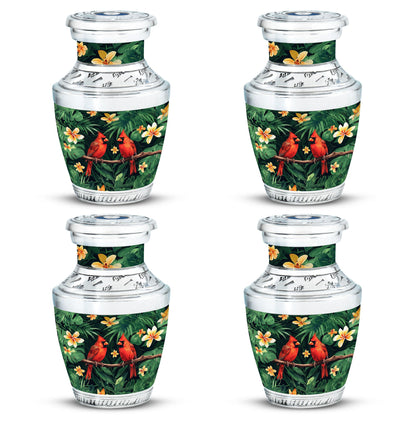 Cardinal Bird Theme 3 Inch Keepsake Pack of 4