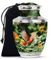 Cardinal Bird Theme Large Urn 10 Inch