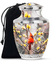 Cardinal Bird Theme Large Urn 10 Inch