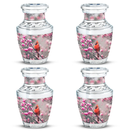 Cardinal Bird Theme 3 Inch Keepsake Pack of 4
