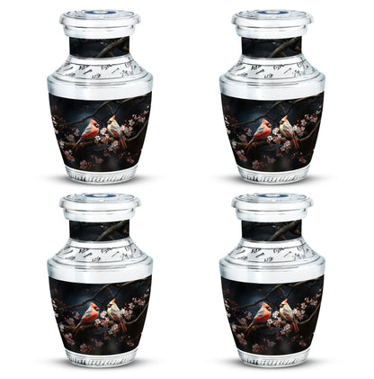 Cardinal Bird Theme 3 Inch Keepsake Pack of 4