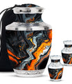 Abstract Theme Large Urn With 2 Keepsake Urn