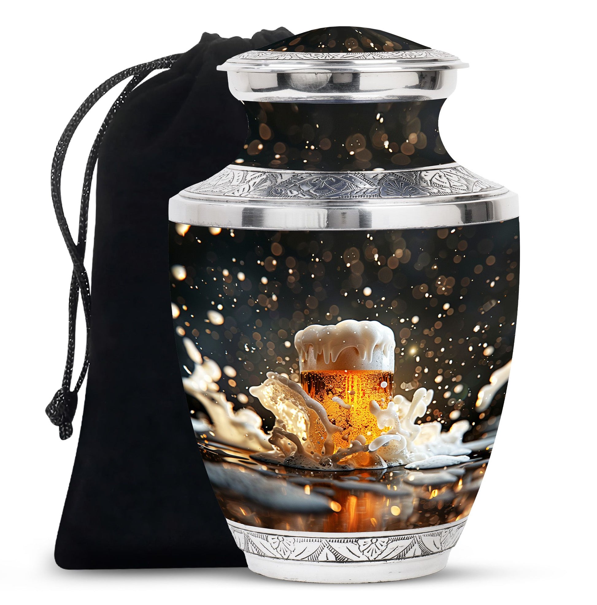 Beer Theme Large Urn 10 Inch