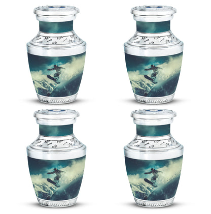 Snowboarding Theme 3 Inch Keepsake Pack of 4