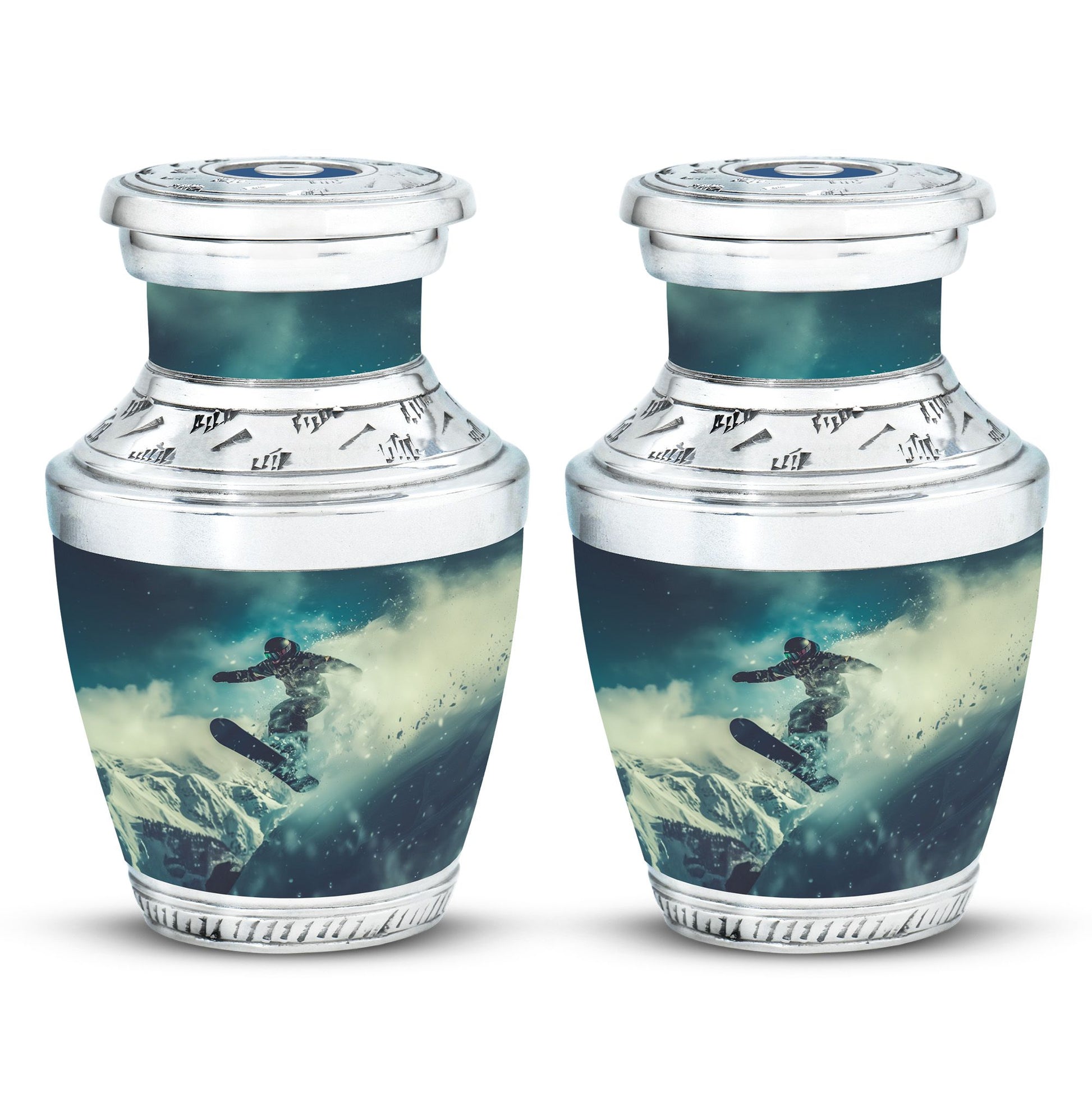 Snowboarding Theme 3 Inch Keepsake Pack of 2