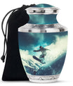 Snowboarding Theme Large Urn 10 Inch
