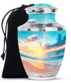 Sunset Beach Theme Large Urn 10 Inch
