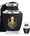Octopus Theme Large Urn With 1 Keepsake Urn