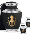Octopus Theme Large Urn With 2 Keepsake Urn