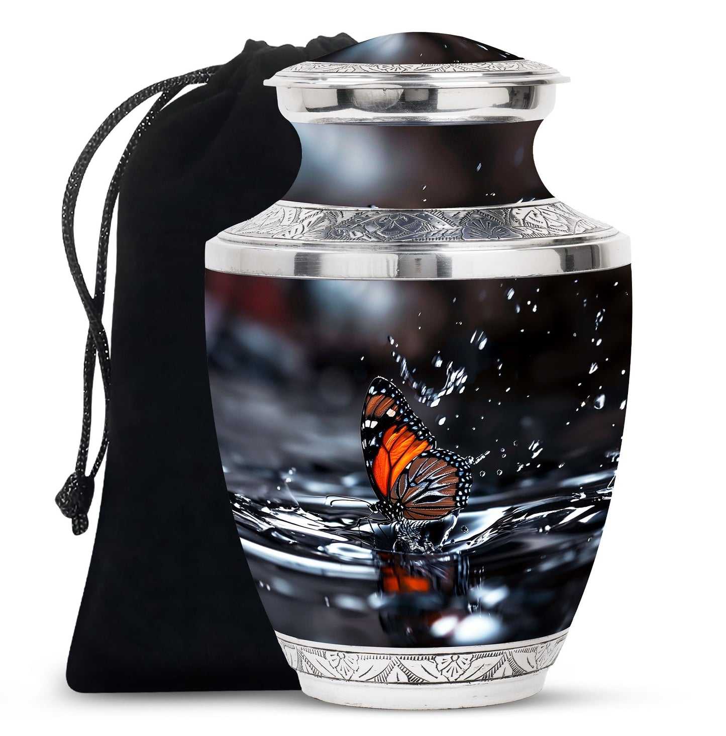 Butterfly Theme Large Urn 10 Inch