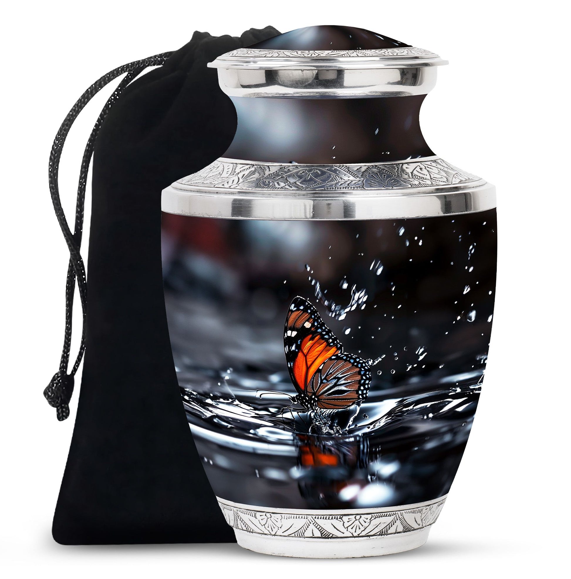 Butterfly Theme Large Urn 10 Inch