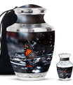 Butterfly Theme Large Urn With 1 Keepsake Urn
