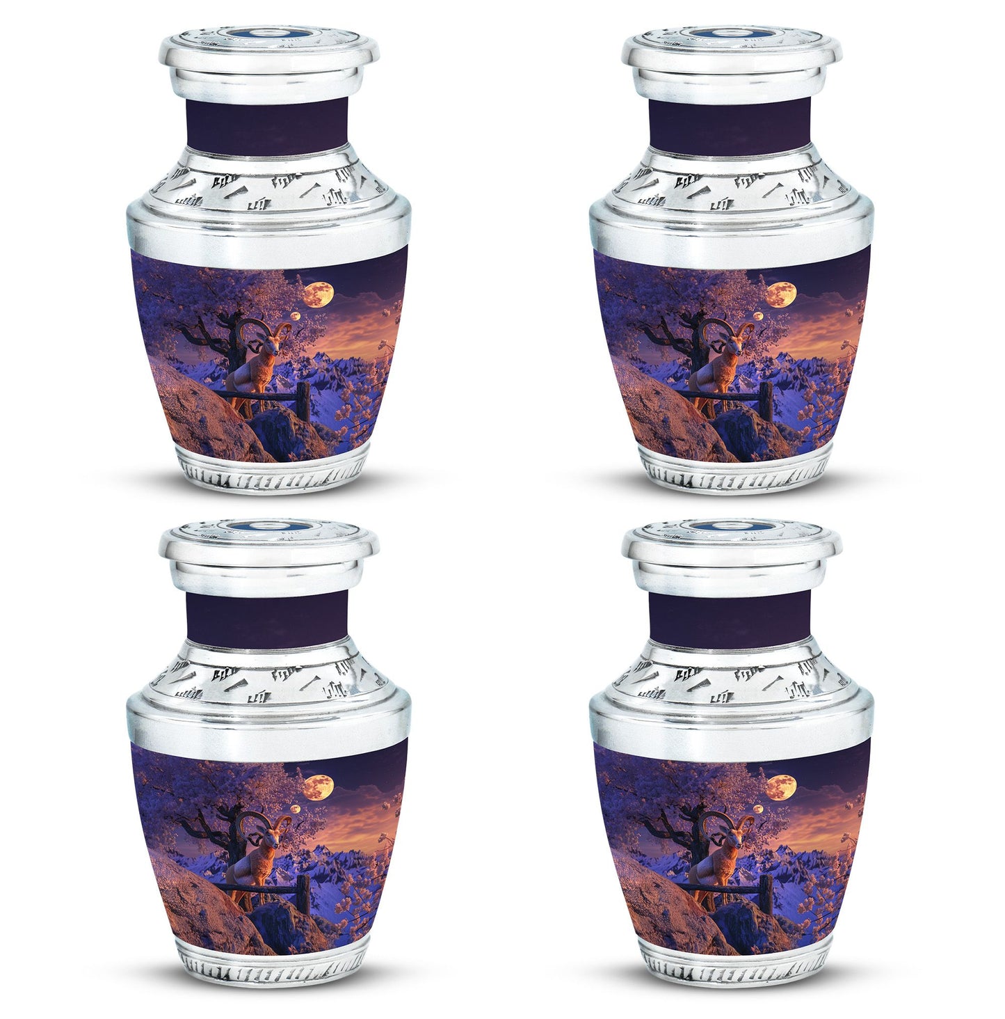 Goat Theme 3 Inch Keepsake Pack of 4