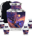 Goat Theme Large Urn With 4 Keepsake Urn