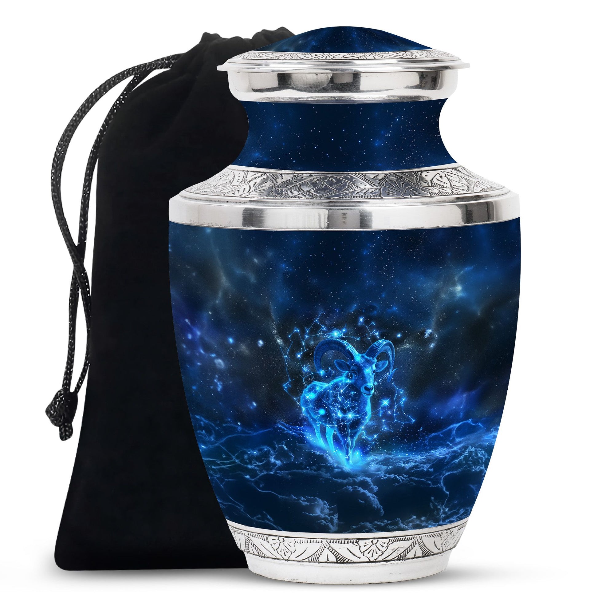 Goat Theme Large Urn 10 Inch