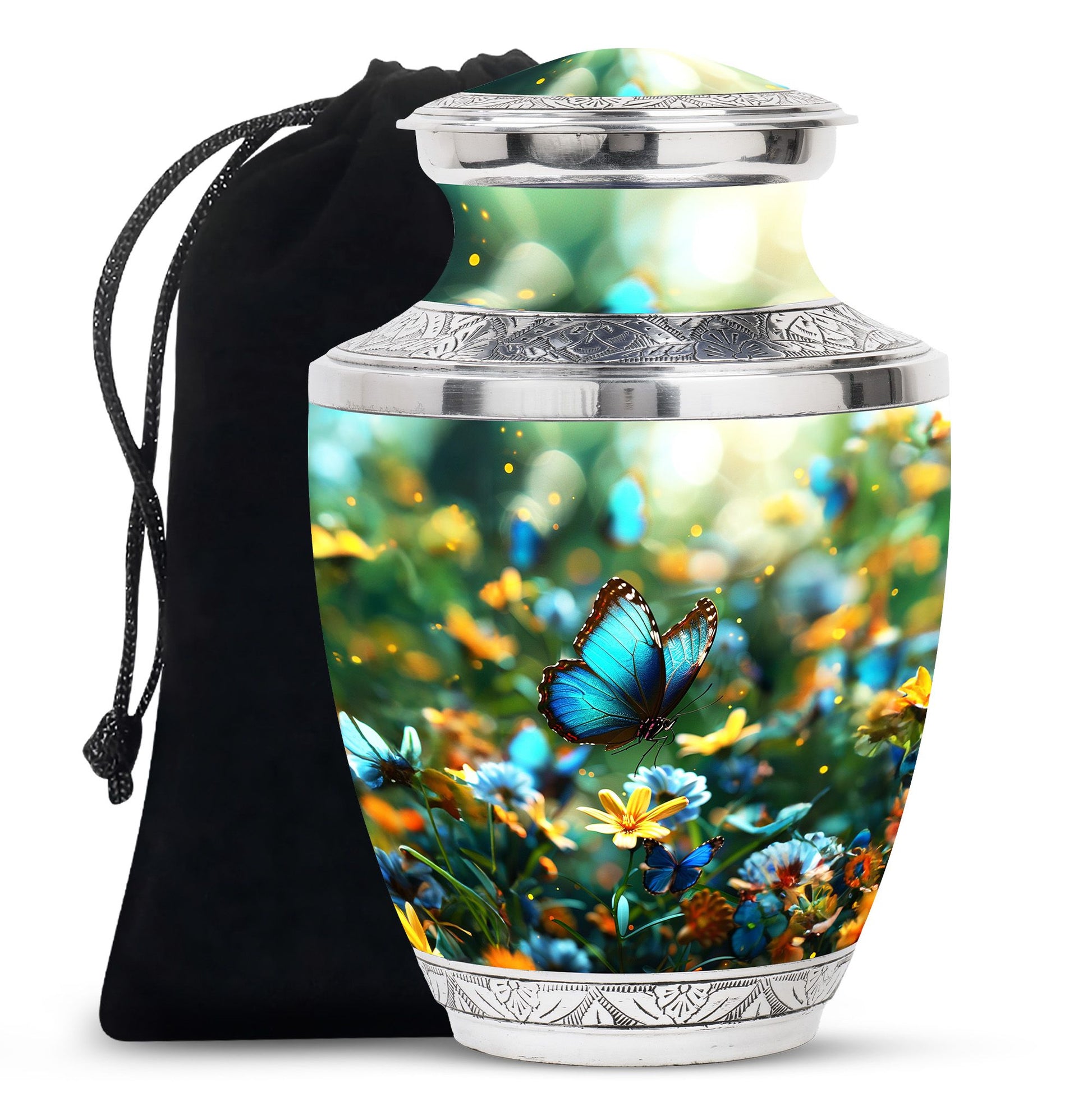 Butterfly Theme Large Urn 10 Inch