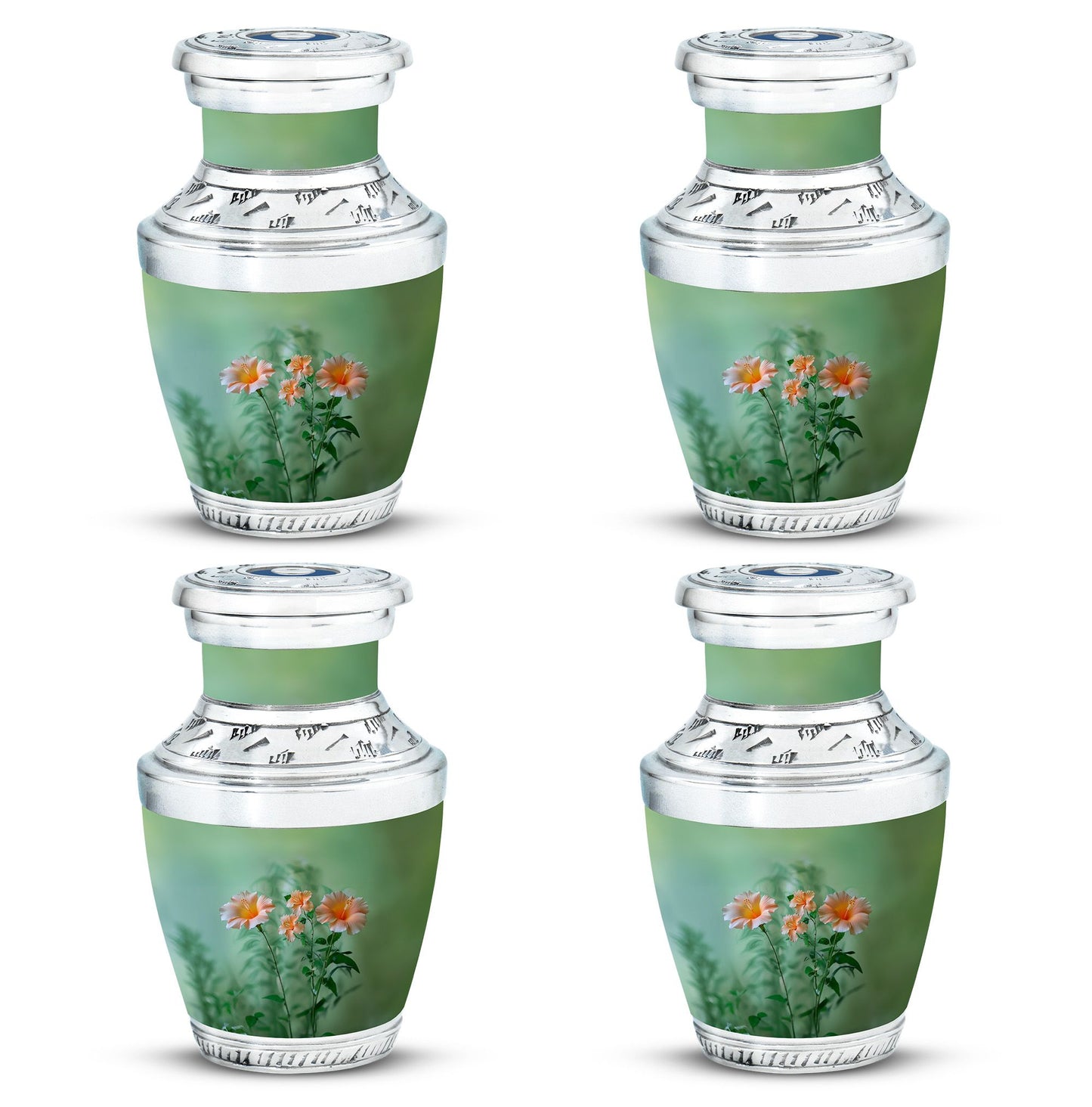 Flowers Theme 3 Inch Keepsake Pack of 4