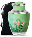 Flowers Theme Large Urn 10 Inch