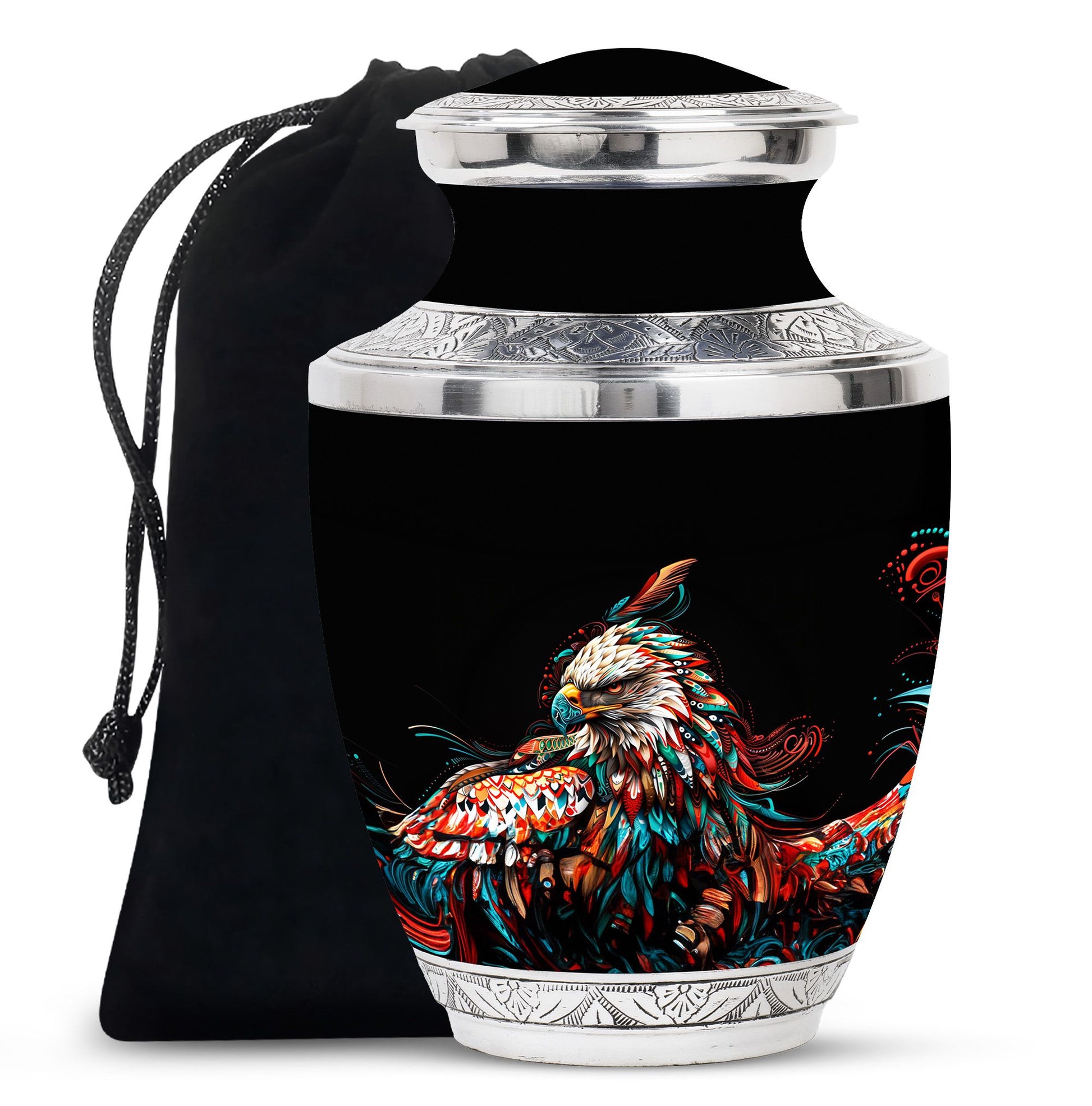 Eagle Theme Large Urn 10 Inch