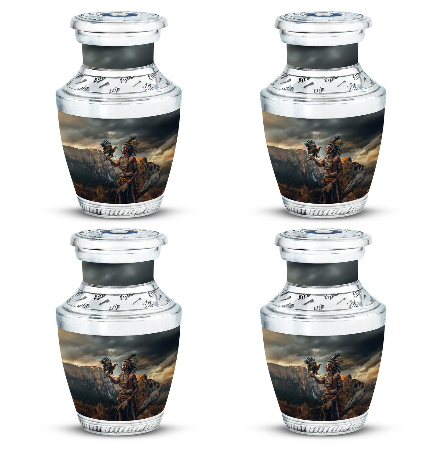 Tribe Man Theme 3 Inch Keepsake Pack of 4