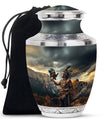 Tribe Man Theme Large Urn 10 Inch
