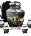 Tribe Man Theme Large Urn With 4 Keepsake Urn