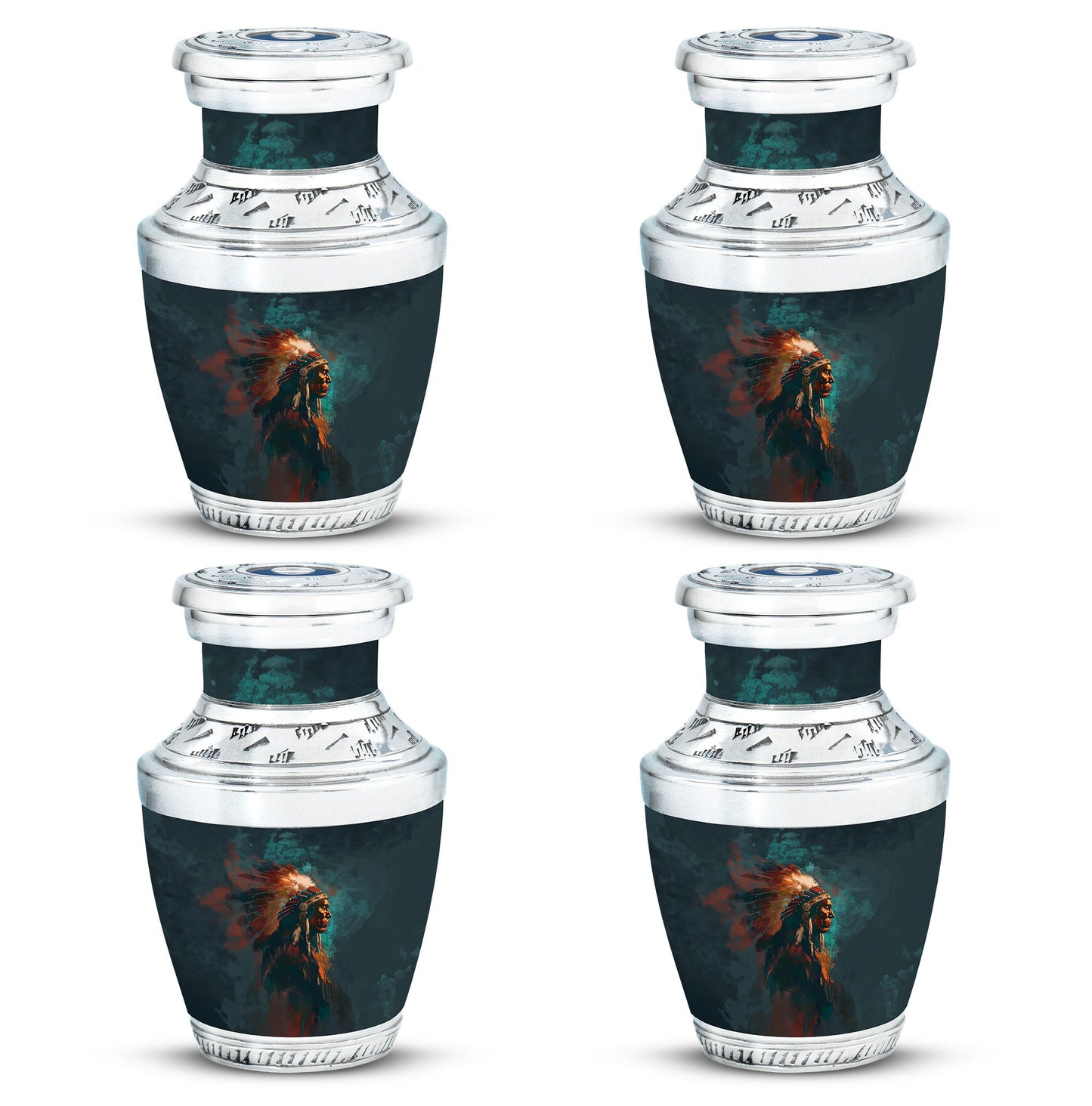 Tribe Man Theme 3 Inch Keepsake Pack of 4