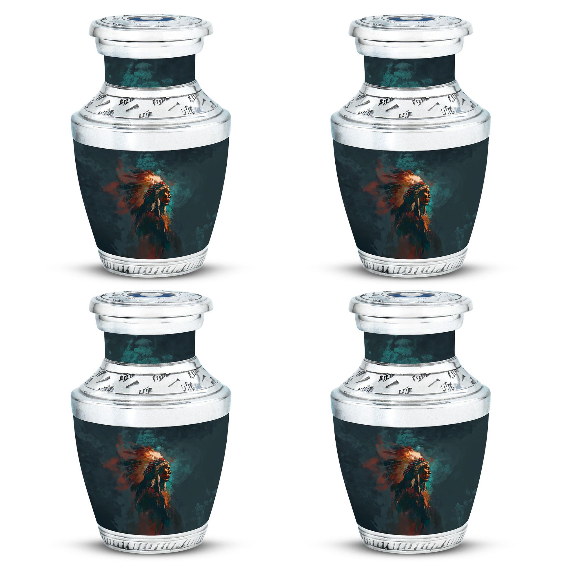 Tribe Man Theme 3 Inch Keepsake Pack of 4