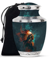 Tribe Man Theme Large Urn 10 Inch