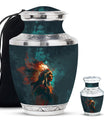 Tribe Man Theme Large Urn With 1 Keepsake Urn