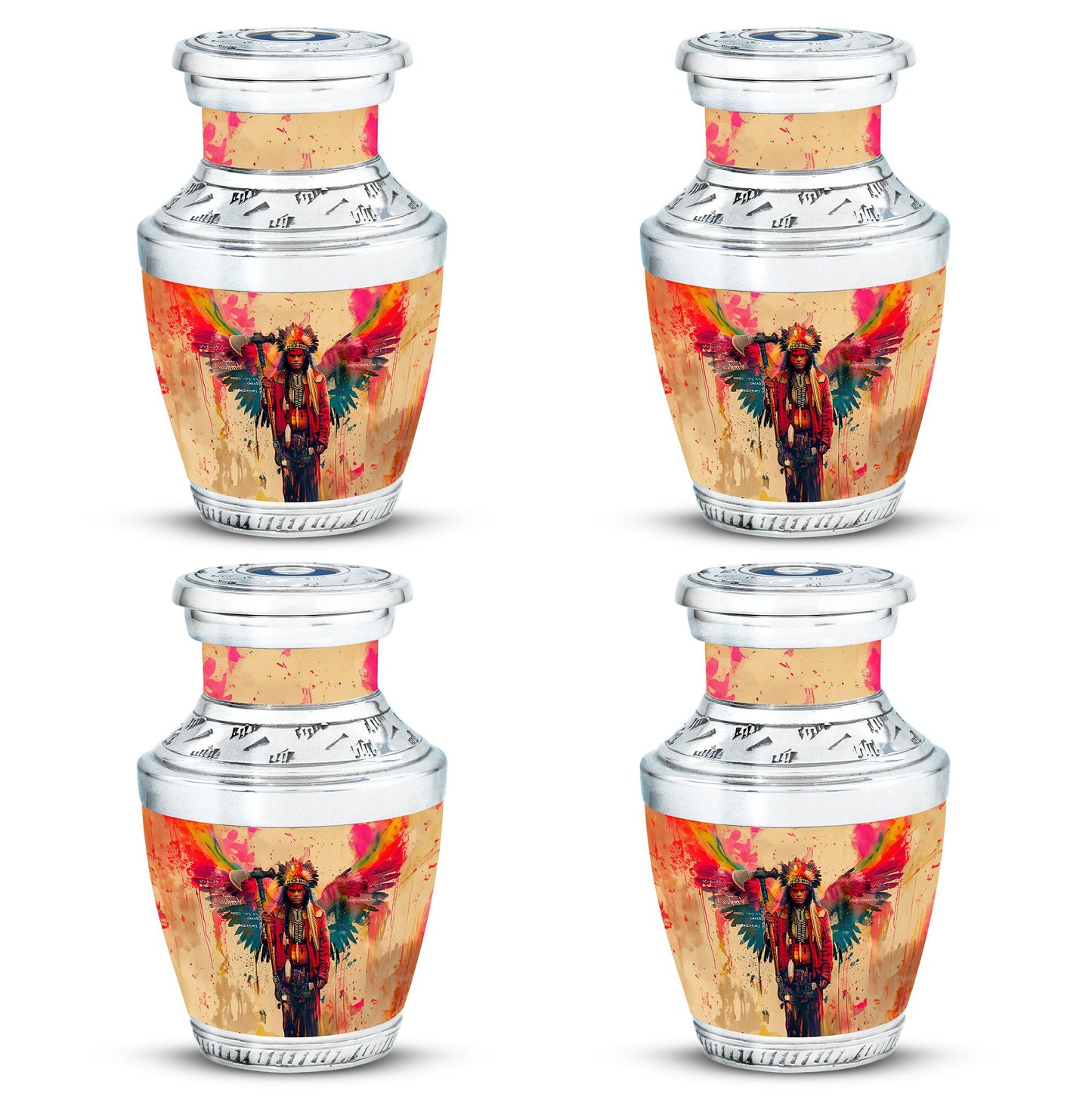 Tribe Man Theme 3 Inch Keepsake Pack of 4