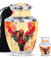 Tribe Man Theme Large Urn With 1 Keepsake Urn